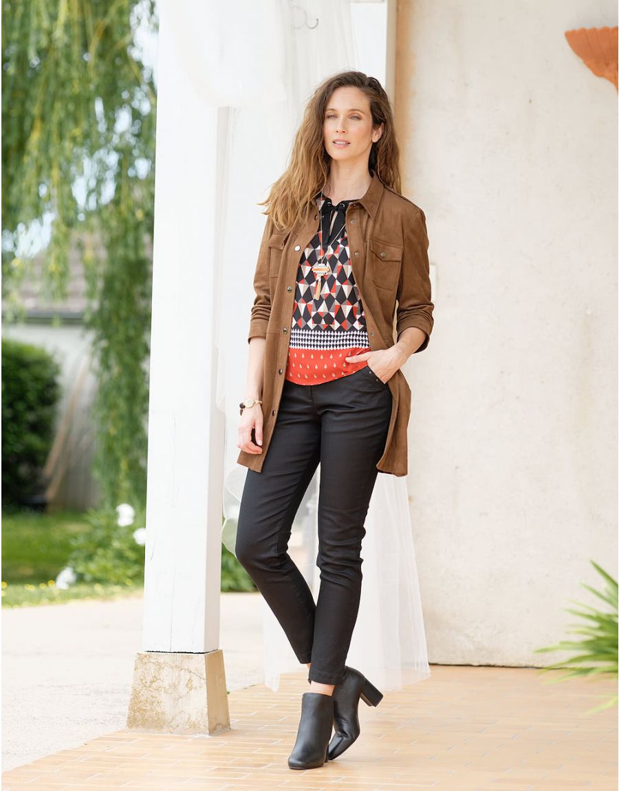 Blouse imprimée rouge