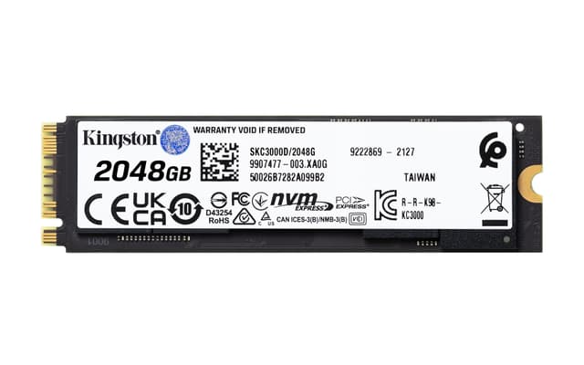 Kingston KC3000 PCIe 4.0 intern NVMe SSD (2048GB)