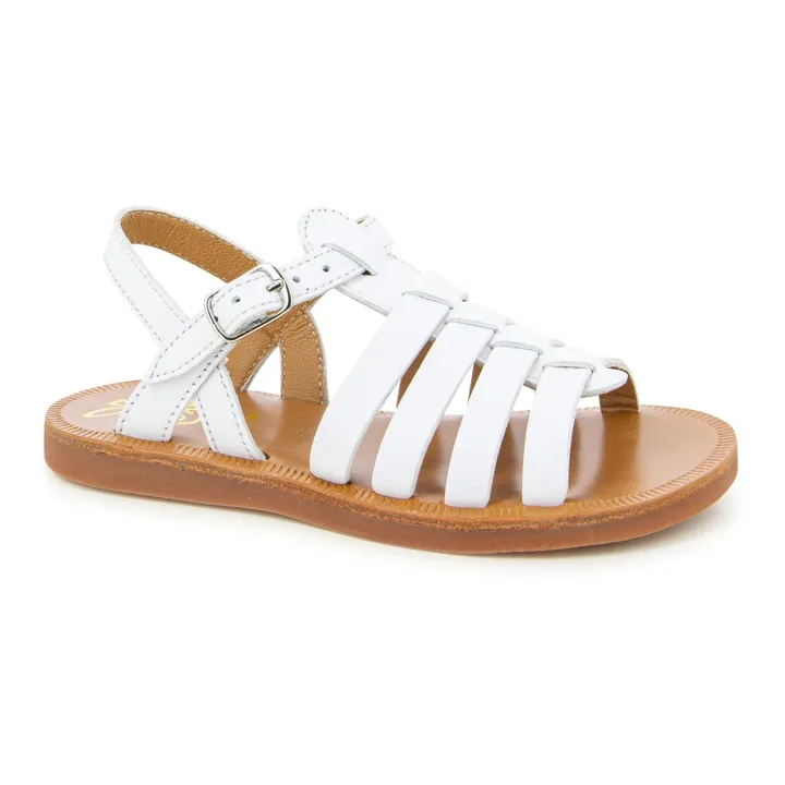Pom d'Api Sandales Plagette Strap | Blanc