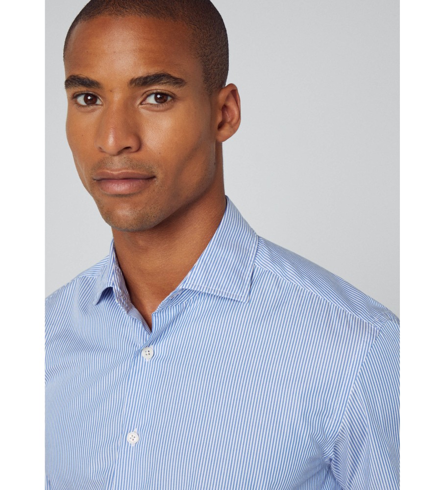 Camisa Hackett Fine Bengal azul