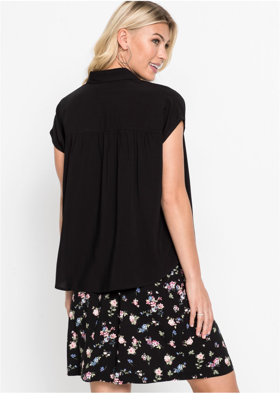 Blouse manches courtes oversized