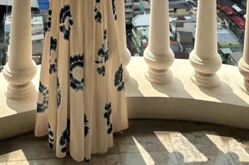 Egsy - Halter maxi-zonnejurk met patroon