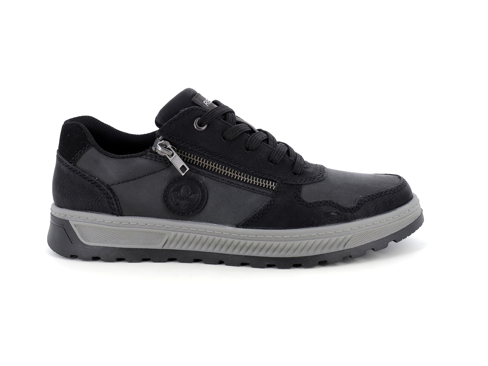 Rieker-37029 Synthétique Noir