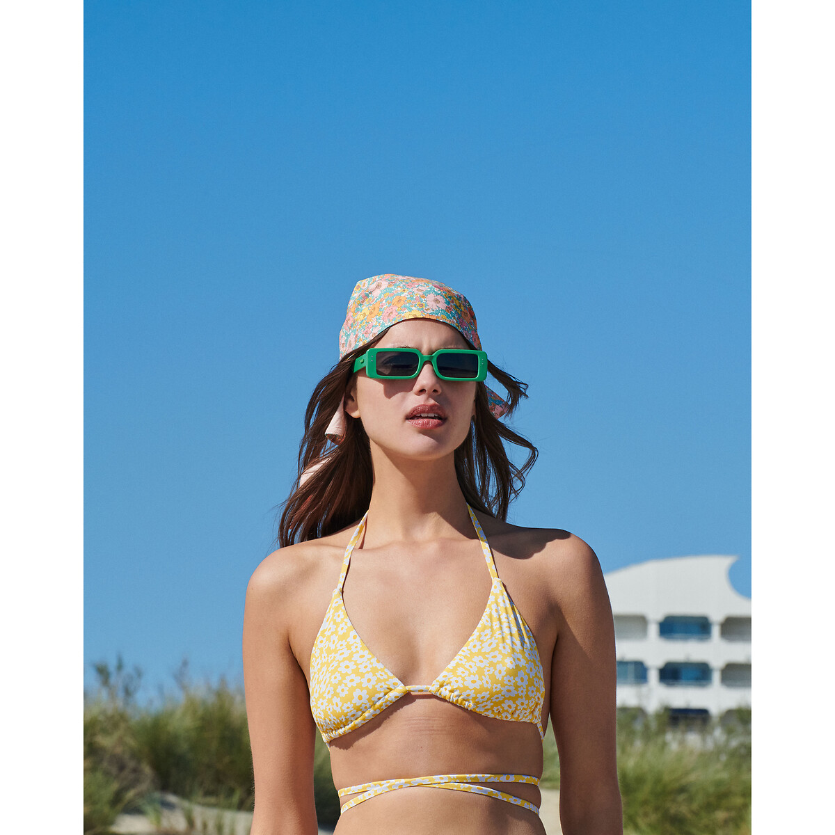 COLEÇÕES LA REDOUTE<br>Sutiã biquíni triangular com estampa floral