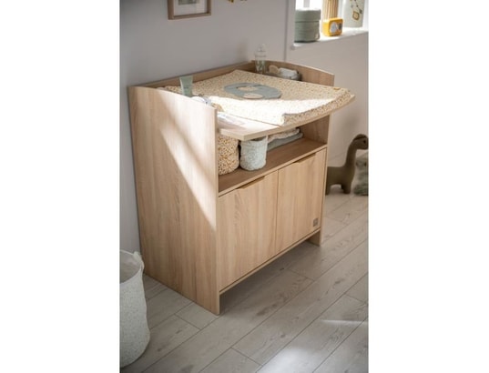 SAUTHON - Chambre bébé trio azur - lit 120x60 + commode a langer 3 tir