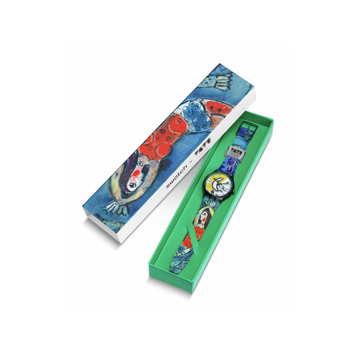Montre SWATCH New gent bioceramic Chagall's blue circus homme bracelet silicone bleu