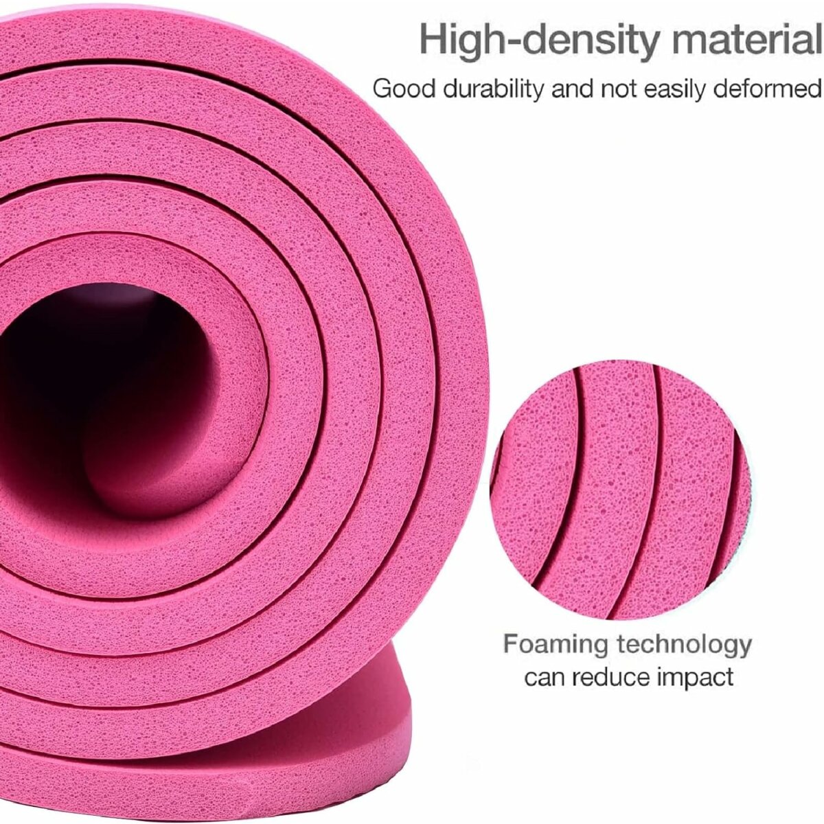 Premium NBR Sportmatte, rutschfeste Gymnastikmatte Rosa