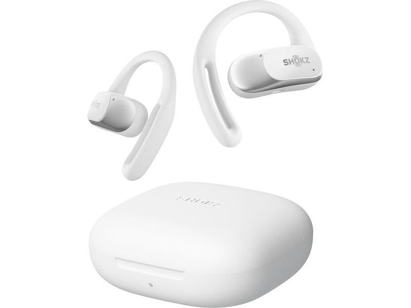 Shokz Wireless In-Ear-Kopfhörer OpenFit Air Weiss Open-Ear-Sportkopfhörer