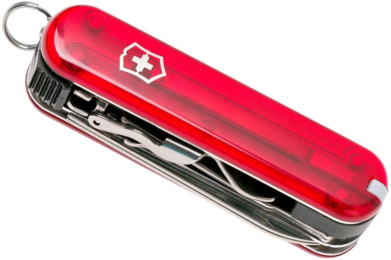 Victorinox Nail Clip 580 transparant rood 0.6463 Zwitsers zakmes
