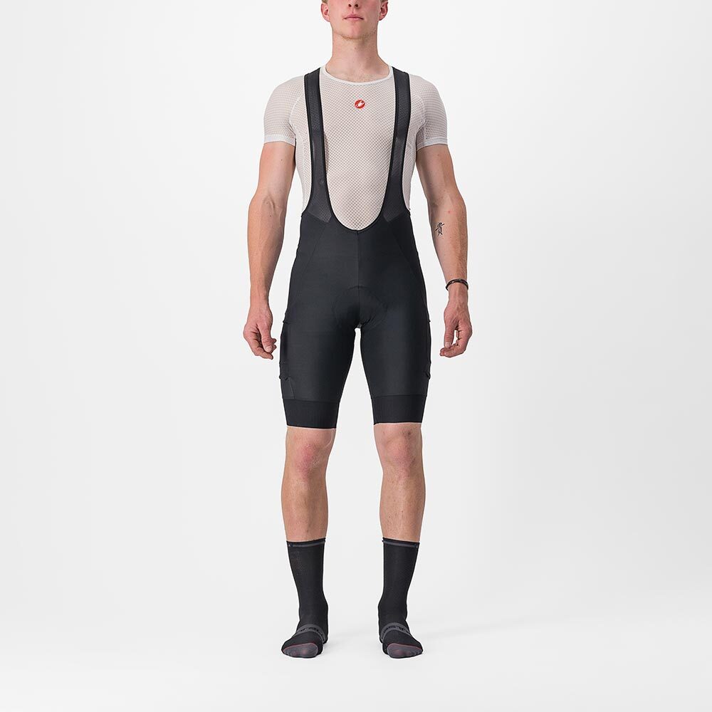 Castelli Unlimited Cargo Gravel Fietsbroek Kort Zwart Heren