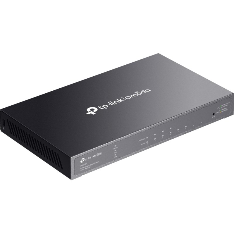 TP-Link Omada TL-SG2008P Géré L2/L2+ Gigabit Ethernet (10/100/1000) Connexion Ethernet, supportant l'alimentation via ce port (PoE) Noir