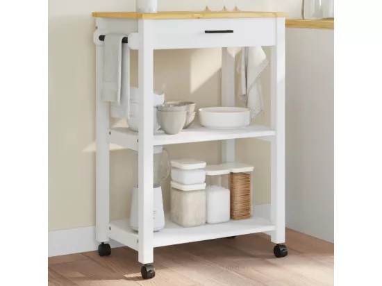 Chariot de cuisine MONZA 60x40x90 cm bois massif de pin