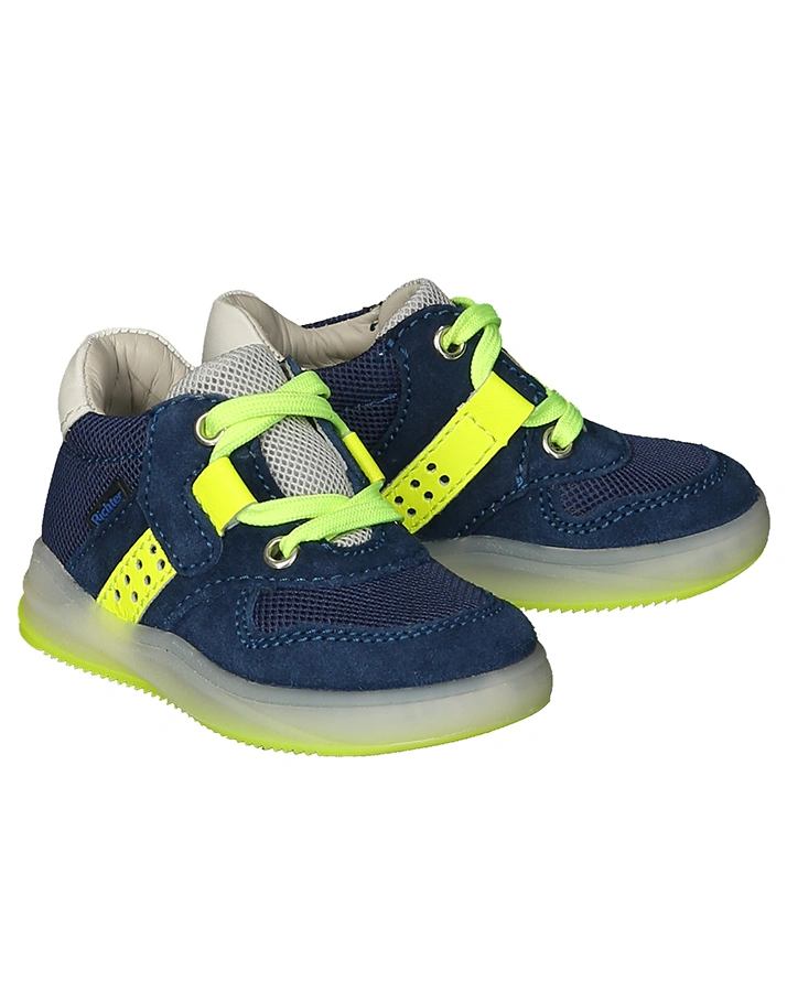 Schnür-Lauflernschuhe ACTIVE in navy/gelb