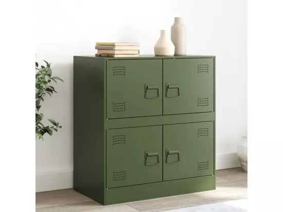 Buffet vert olive 67x39x73 cm acier