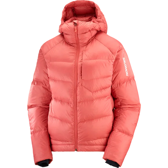 OUTLINE MID DOWN  Daunenjacke mit Kapuze Damen MineralRed