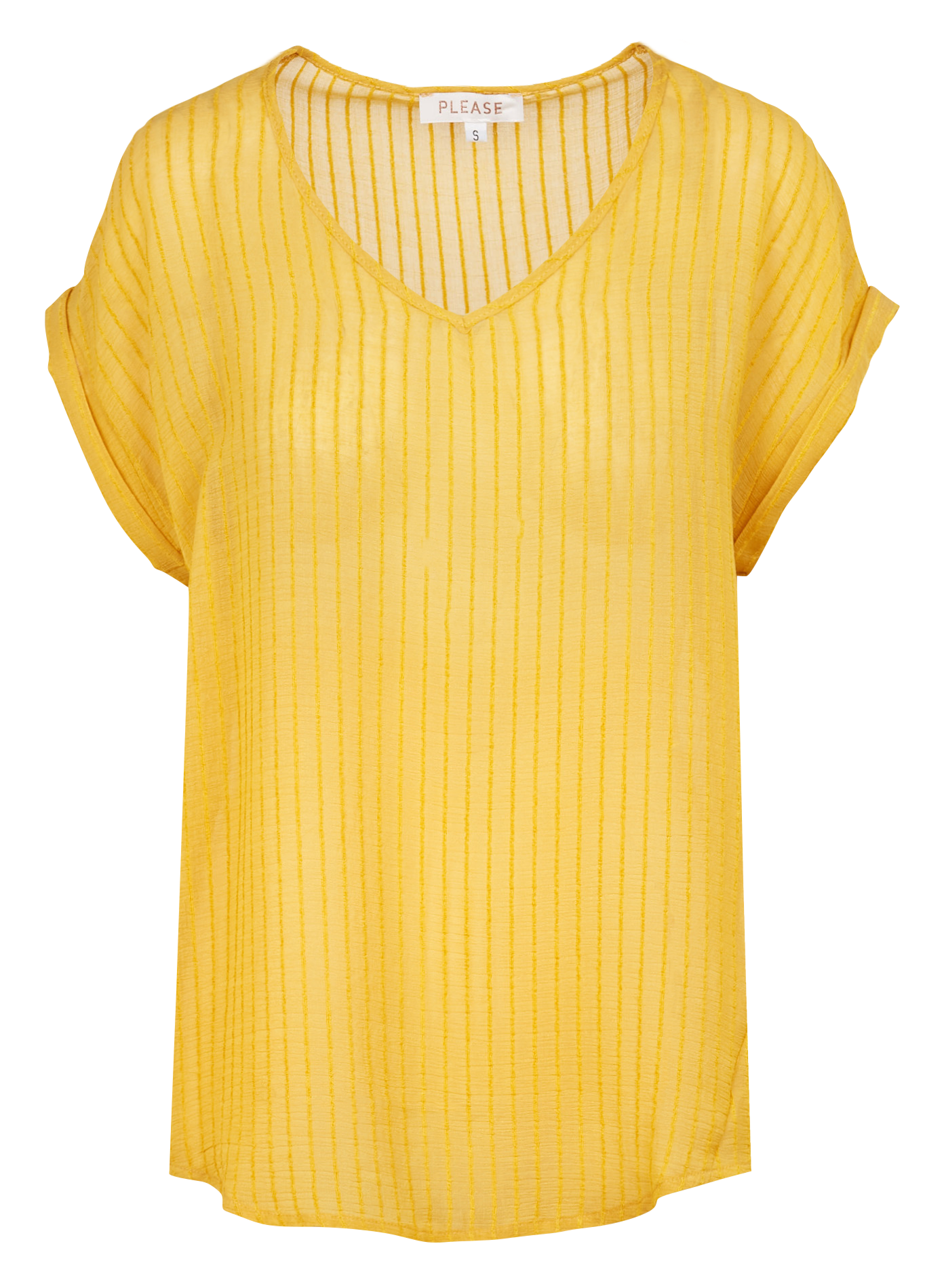Top ample en viscose mélangée| Jaune