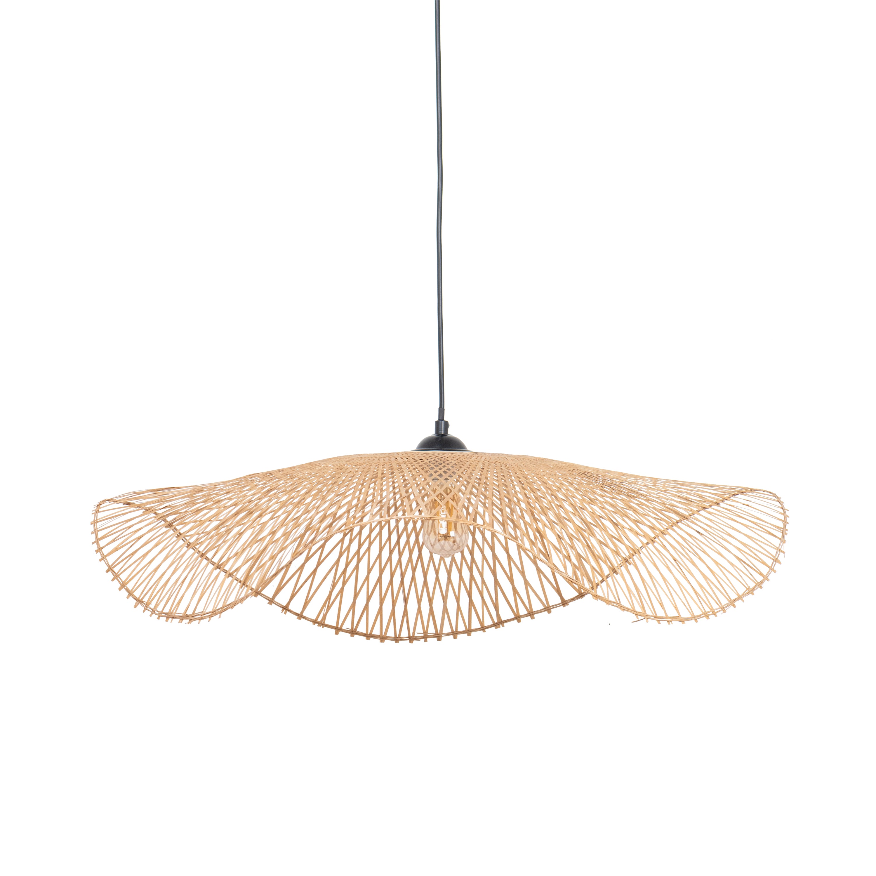 Abat-jour pour suspension - valentina - bambou - naturel - cezare - ø100cm