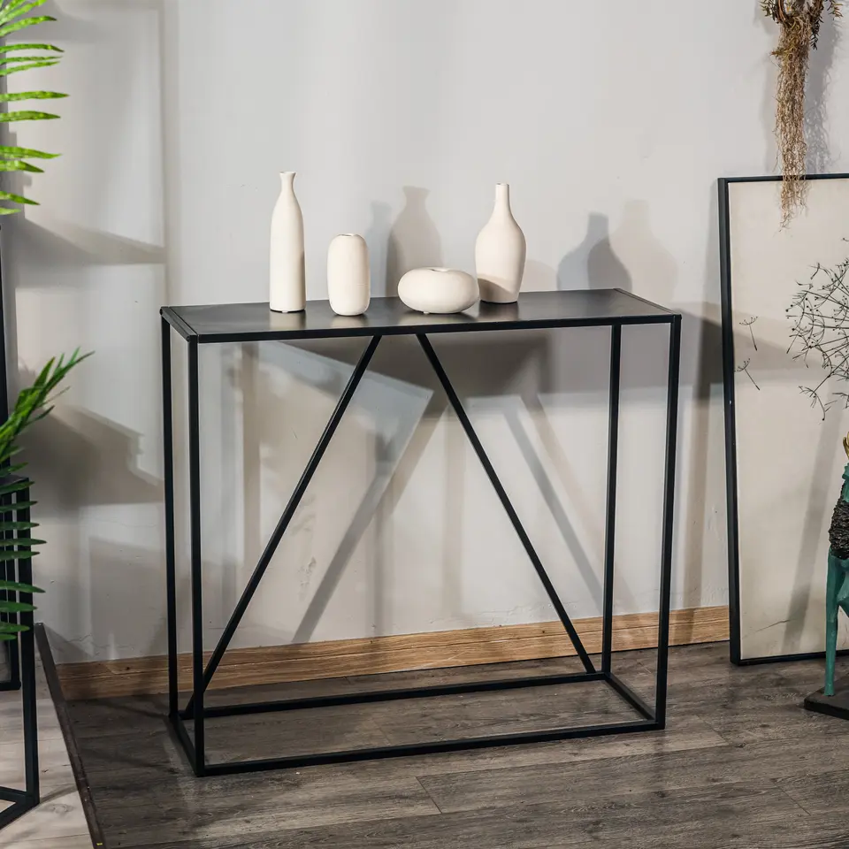 Industriële zwarte metalen consolestijl