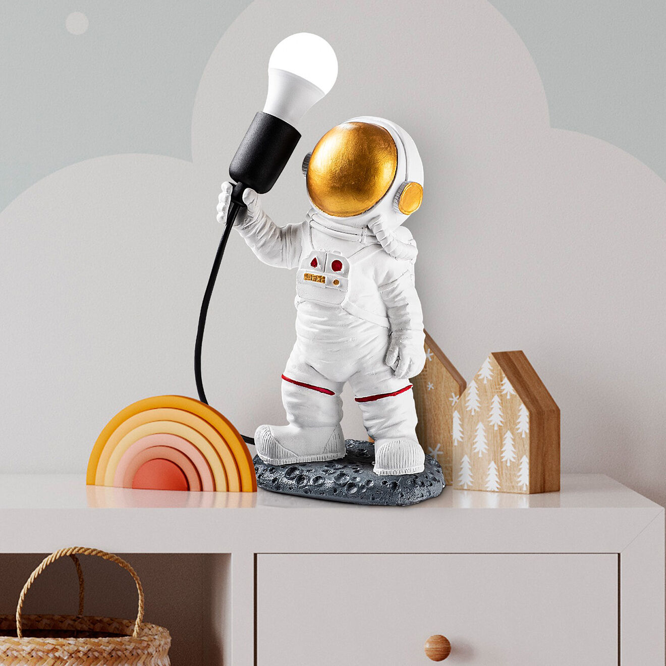 Sheen Lampe de table Astronaut multicolore - 30x32x15 cm