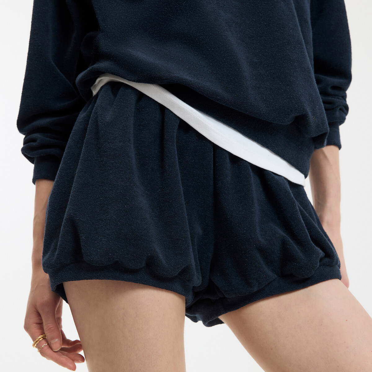 COLEÇÃO LA REDOUTE<br>Shorts de tecido atoalhado com cós elástico