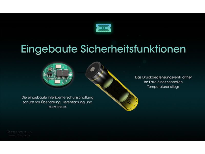 Nitecore Akku NL1836HP Li-Ion Typ 18650 3600 mAh, 1 Stück Akku