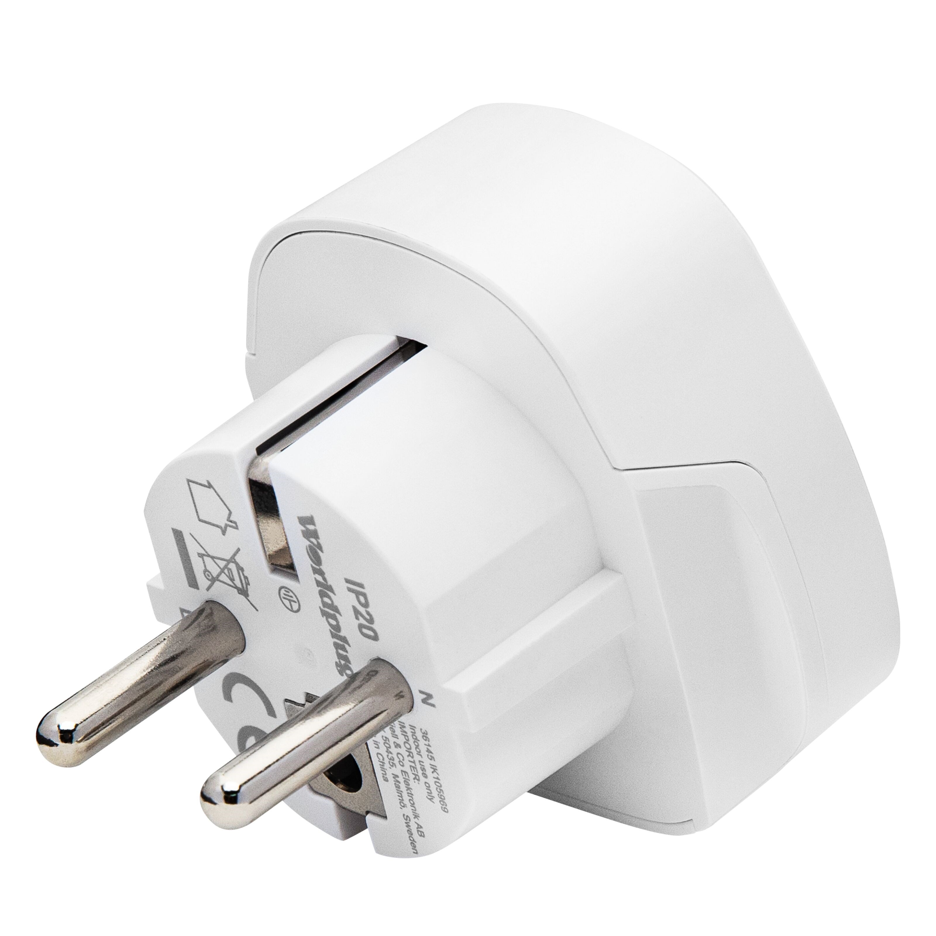 Luxorparts Jordet universalreiseadapter til Norge