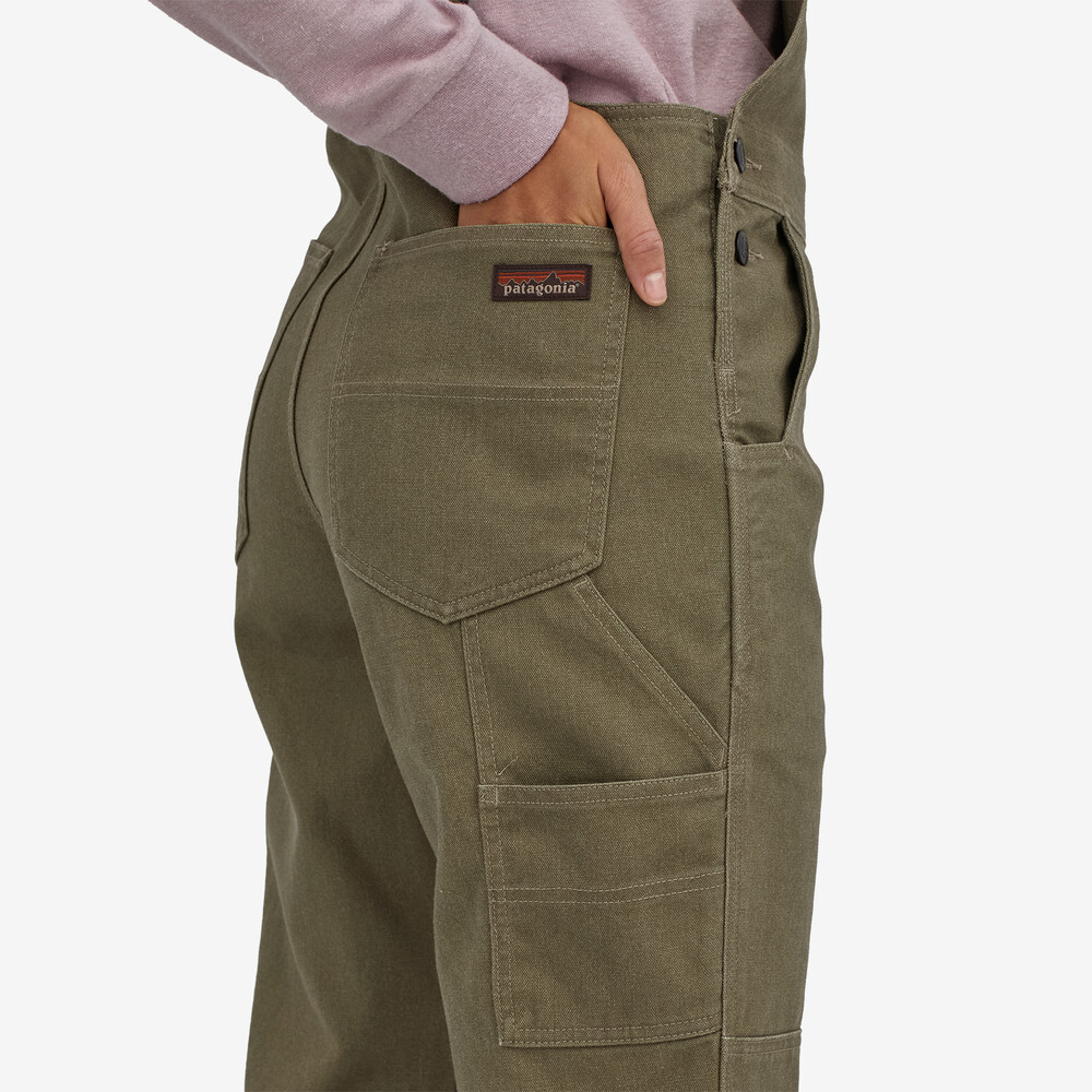 Damen-Latzhose aus Hanf-Canvas für alle Jahreszeiten – Lang