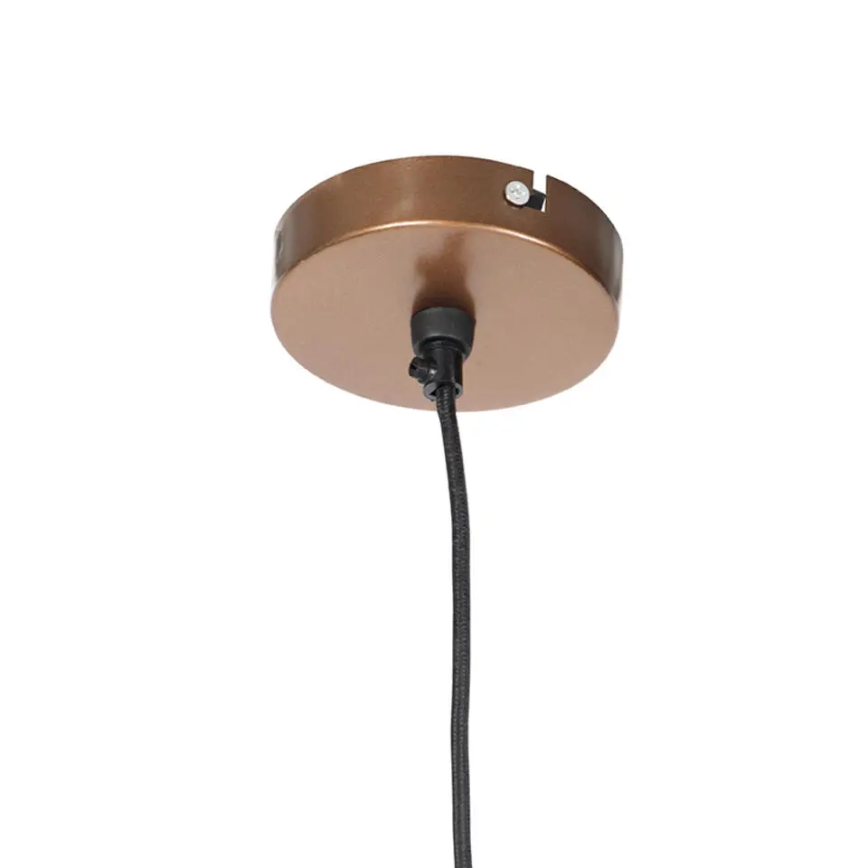 Qazqa hanglampen finn bruin e27
