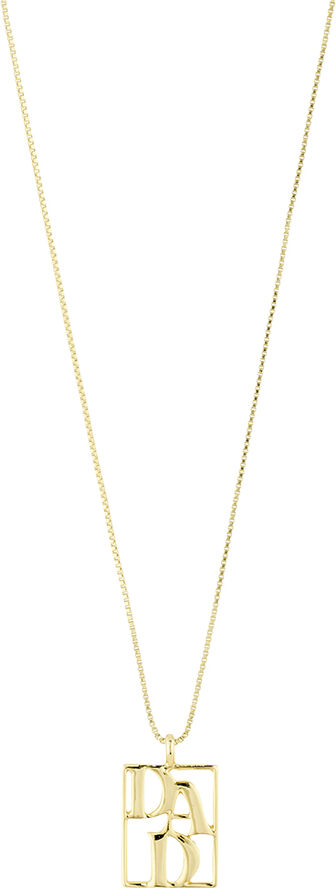Pilgrim LOVE TAG, recycled DAD necklace gold-plated Guld