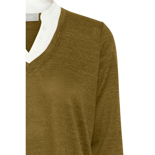 Fransa Rexan Strikbluse, Rifle Green Melange, L
