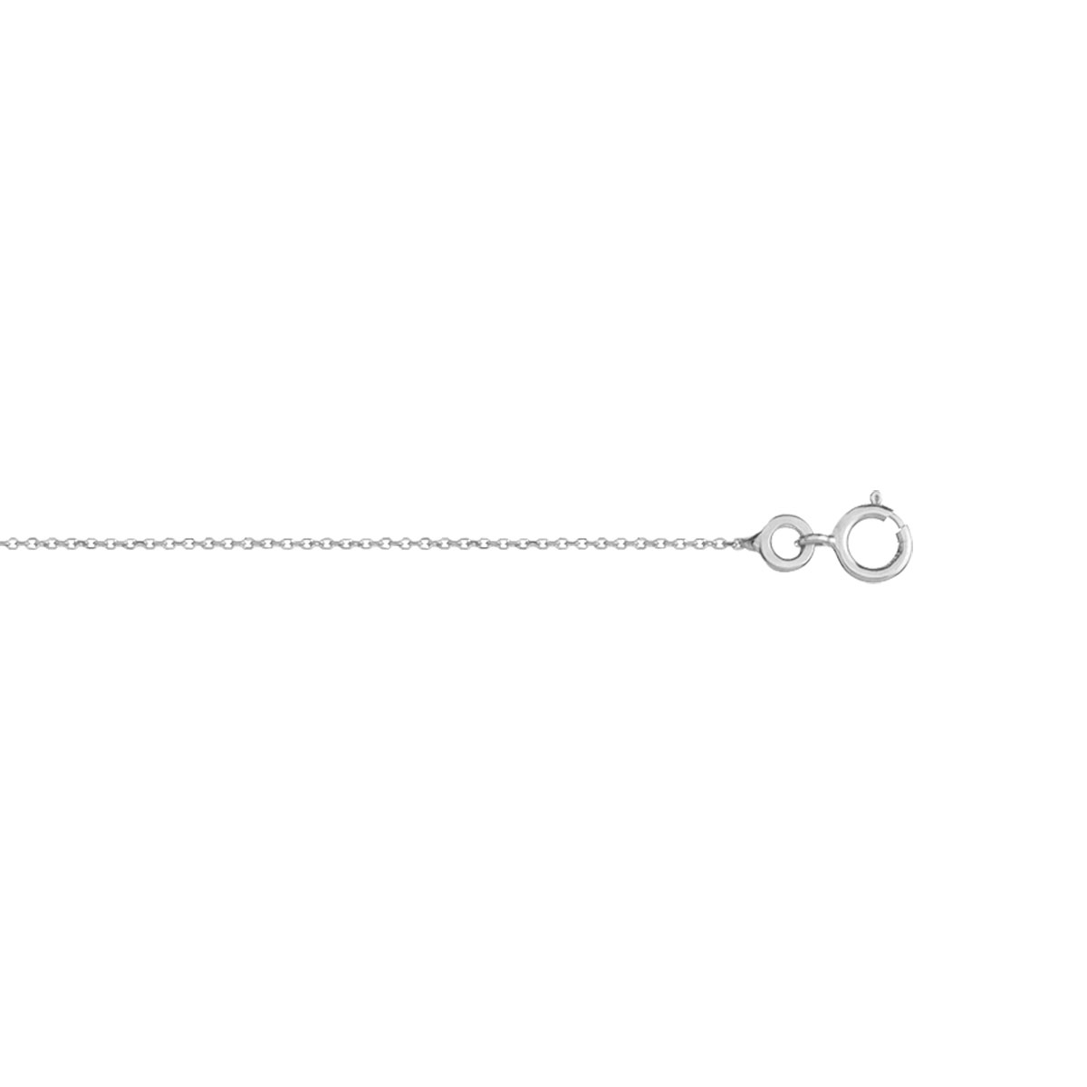 Chaîne or 750 blanc maille forçat 40 cm