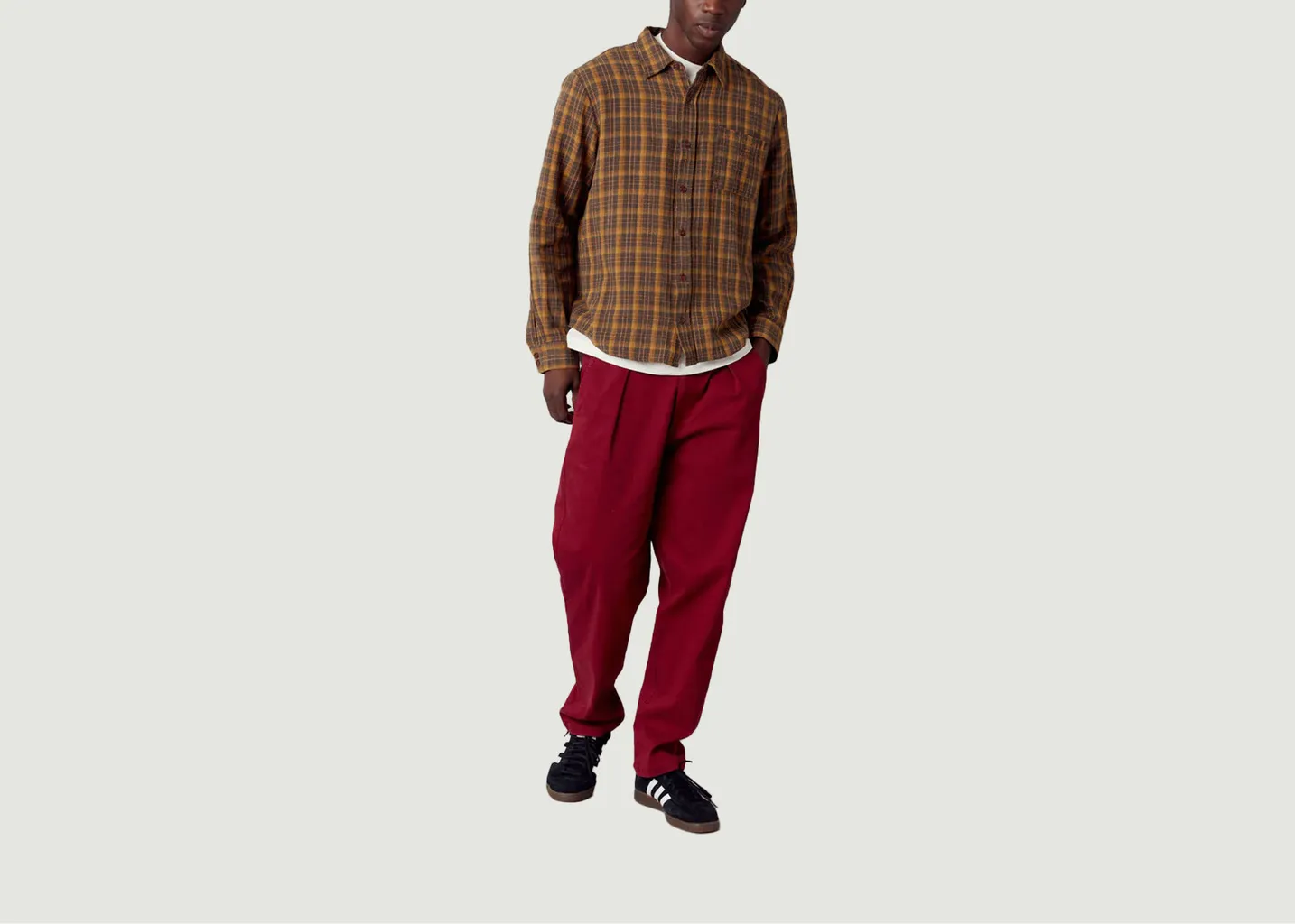 Bowie - Pantalon ample en sergé de coton biologique komodo