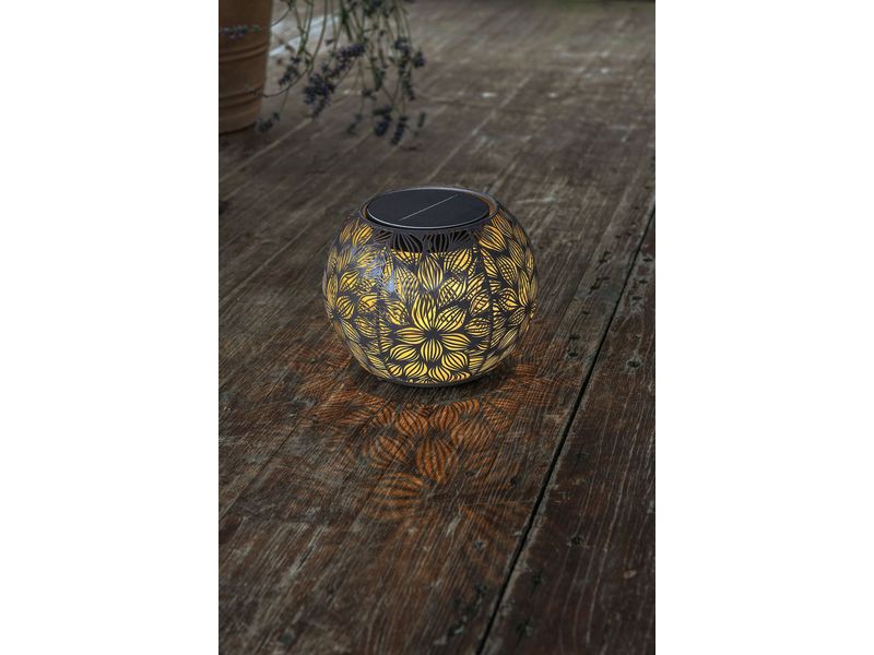 STT Solar Antic Globe Flora Grey Dekorative Solarleuchte