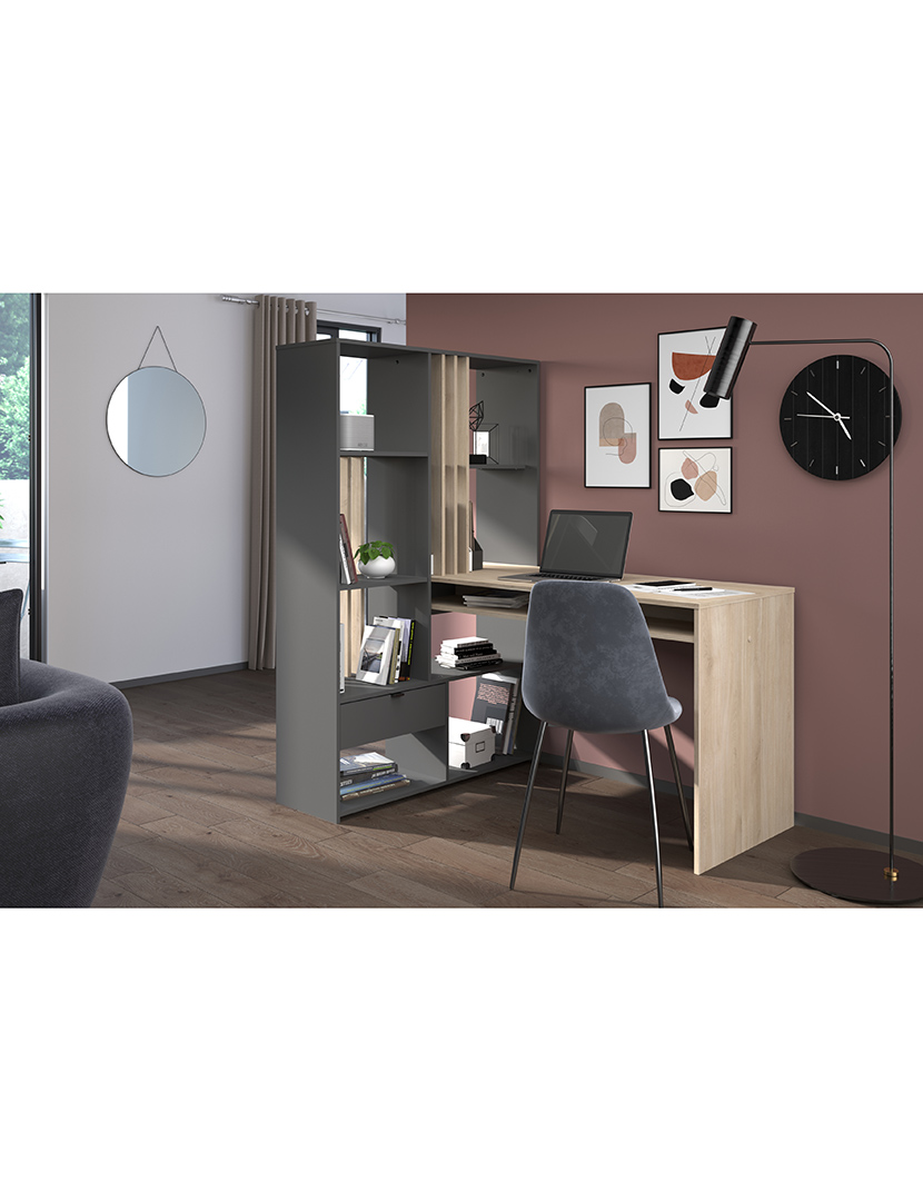 Shadow Secretary Dark Oak and Grey