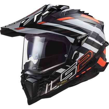 Casque LS2 MX701 EXPLORER C EDGE - Noir / Orange