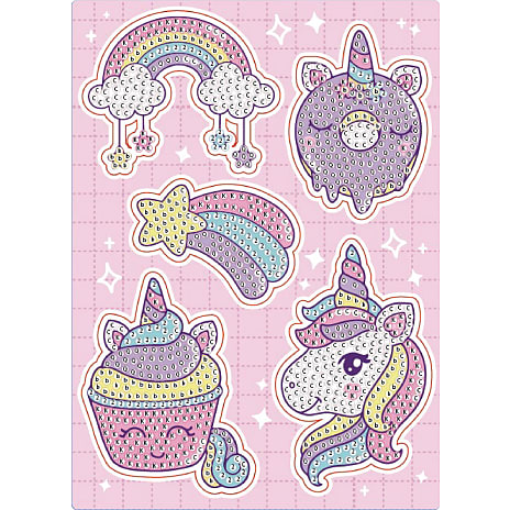 Diamond art stickers regnbue figurer 13x18 cm