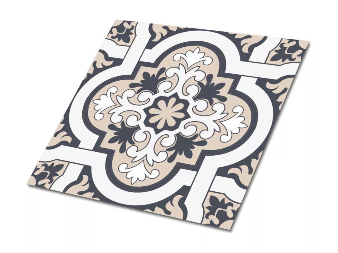 Carreaux autocollants PVC, Carrelage PVC adhésif - 9x30x30 - Décoration de feuilles