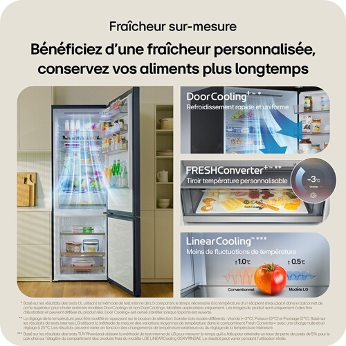 Réfrigérateur congélateur en bas Lg GBBS322APY