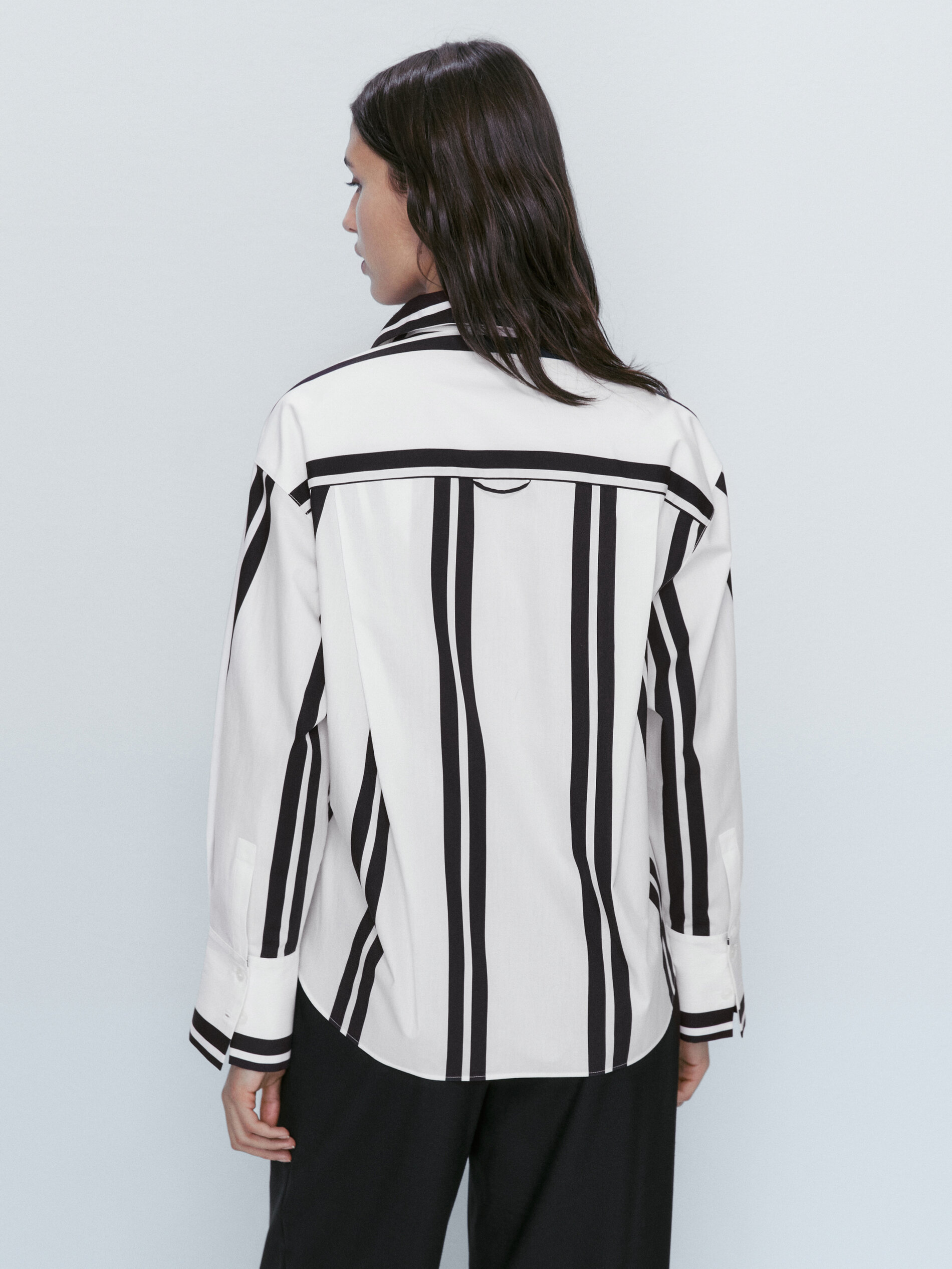 Camisa de algodão com trama dupla - BRANCA