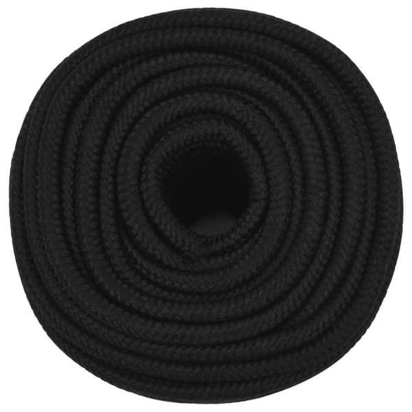 vidaXL Arbeidstau svart 12 mm 100 m polyester