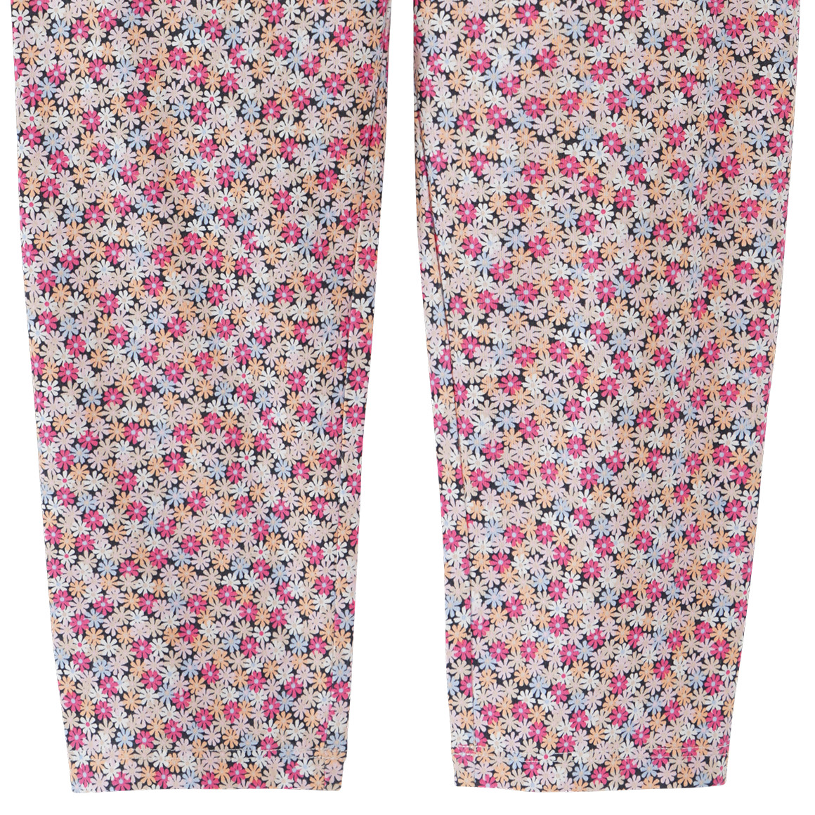 Yigga Mädchen Capri-Leggings mit Blümchen-Print pink / bunt