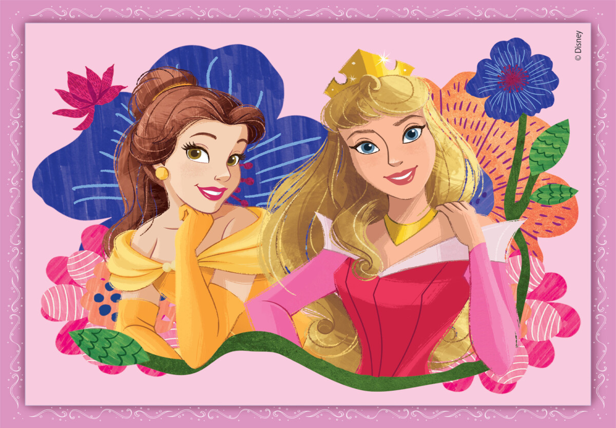 Disney Princess Puslespil - Super Color - Clementoni - 4 Stk