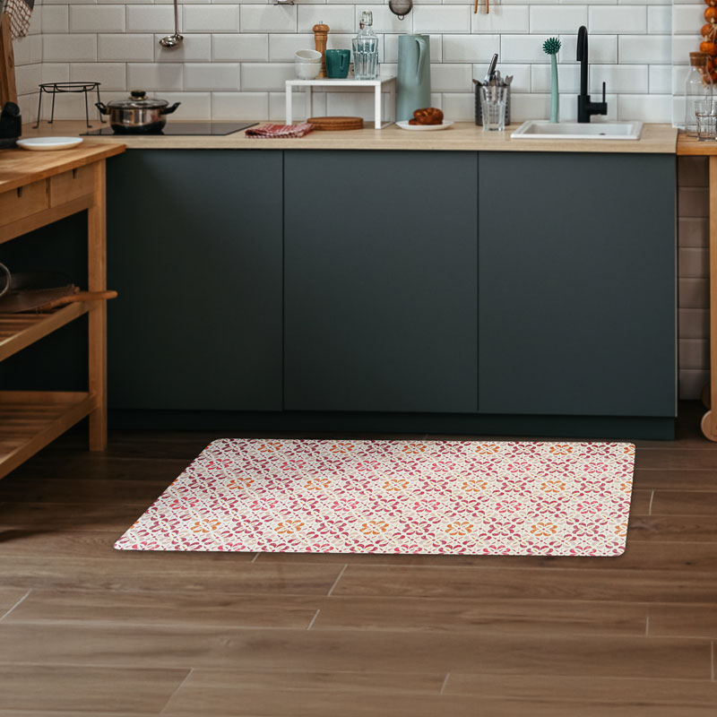 Tapis vinyle 'Nathalia' rouge