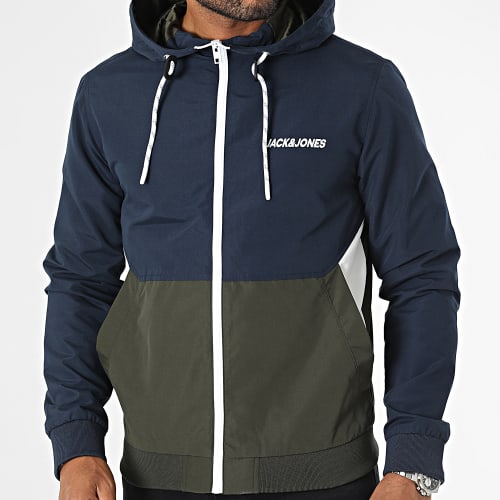 Coupe-Vent Capuche Rush Bleu Marine Noir