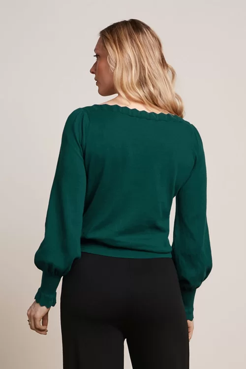 King Louie Audrey Bell Club top in urban groen