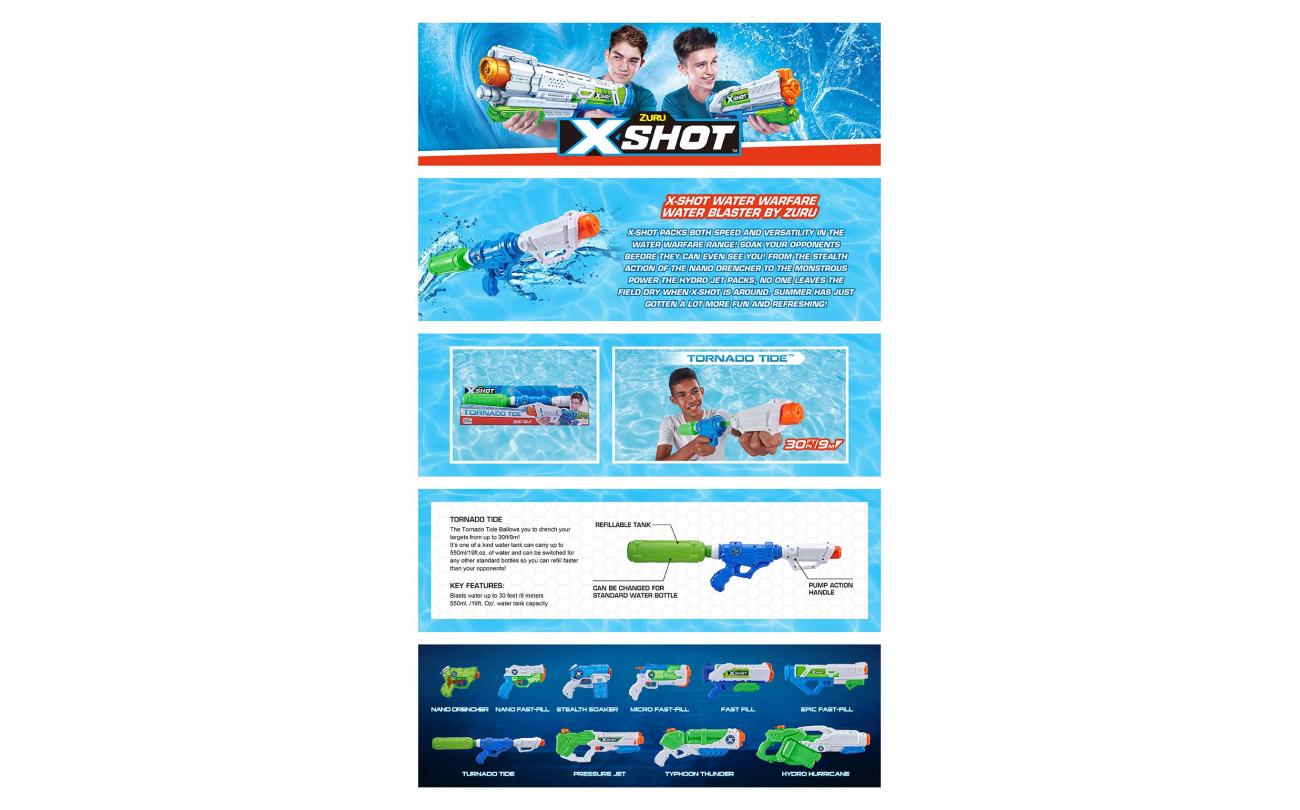 Xshot Tornado Tide waterpistool voor PET fles