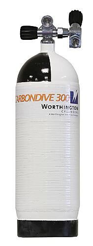 CARBONDIVE - BOUTEILLE CARBONE 10L +ROBINET 300B 2 SORTIE