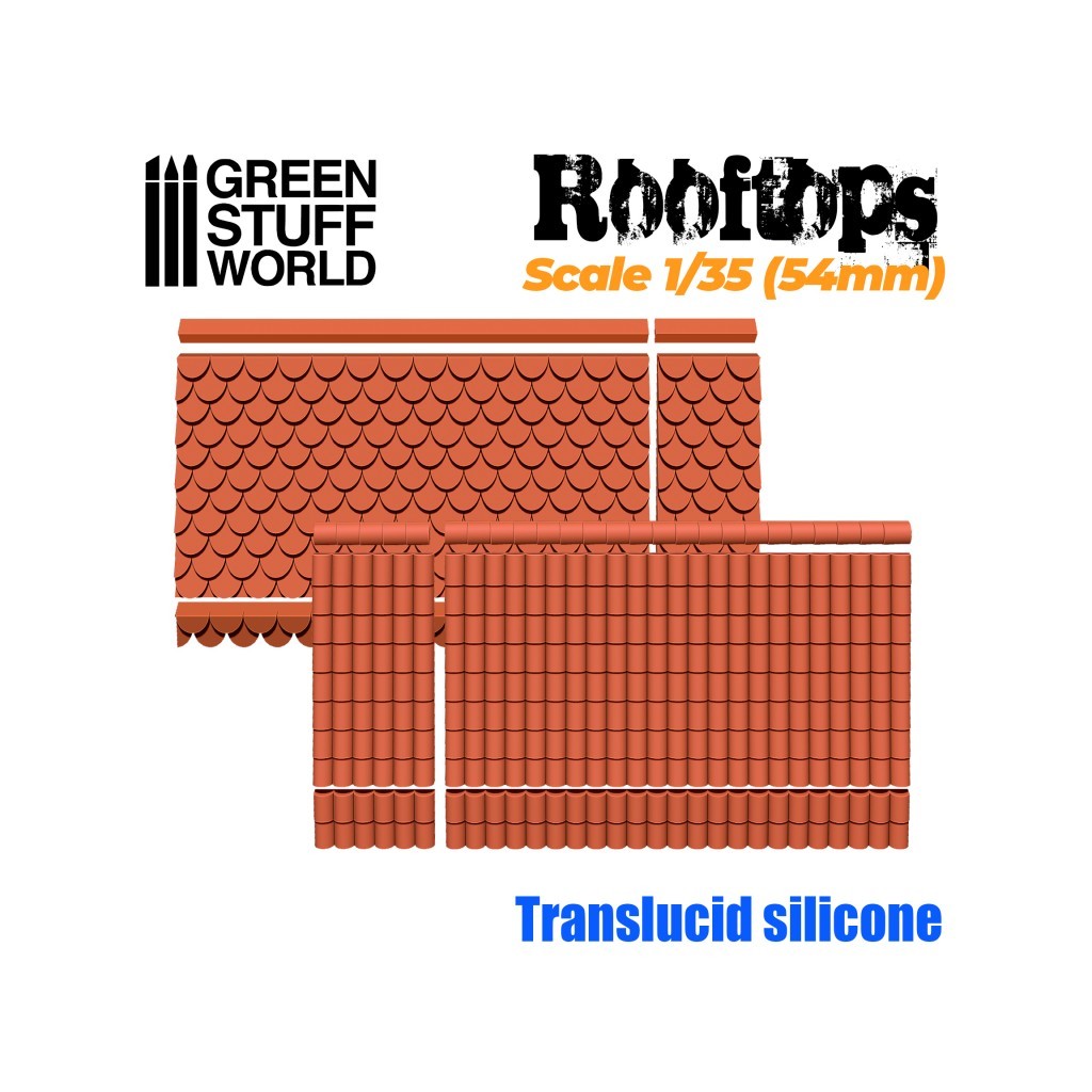 Moule en Silicone - Toits 1/35 (54mm)
