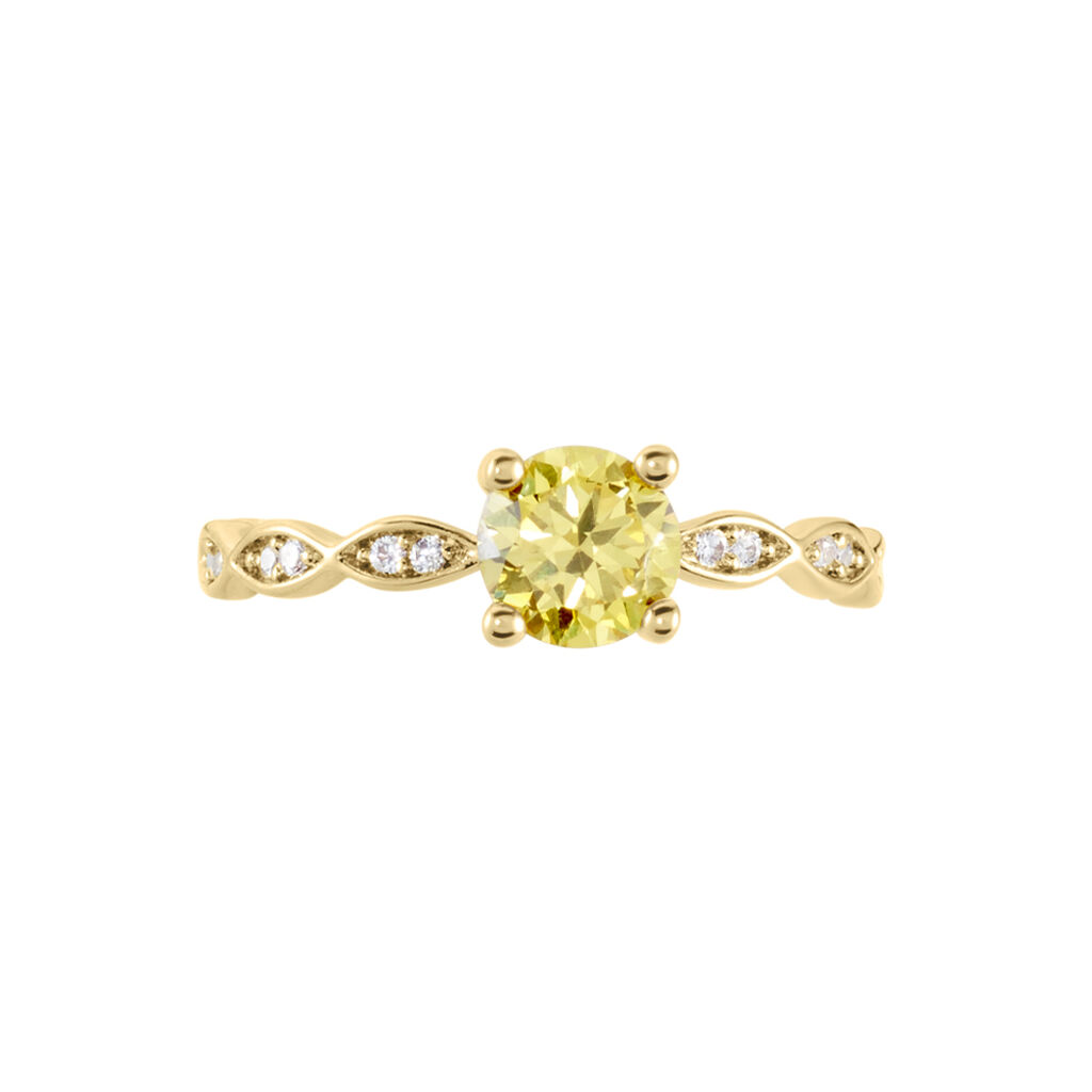 Bague Kurt Plaqué Or Jaune Oxyde De Zirconium