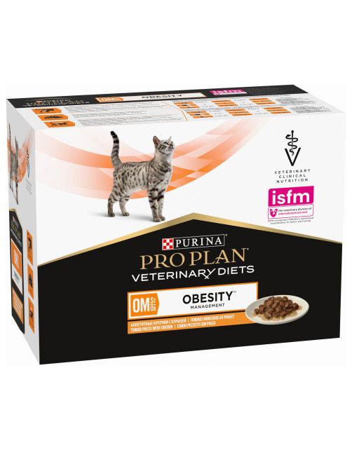 Pro Plan Veterinary Diets Feline Om Obesity Management - Kattenvoer - Kip 10x85 g